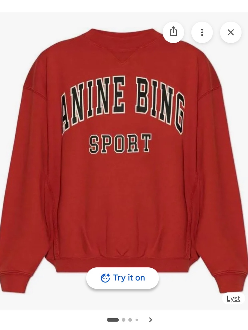 Anine Bing sports Red Logo Crewneck Sweatshirt